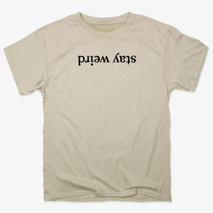 Stay Weird-Men's T-Shirt-Sand