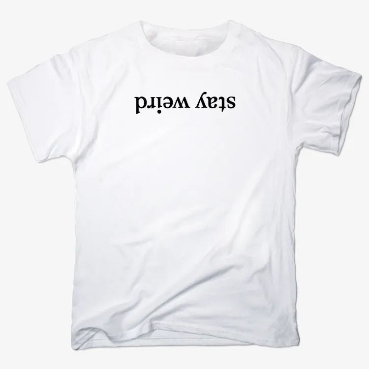 Stay Weird-Men's T-Shirt-White