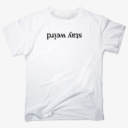 Stay Weird-Men's T-Shirt-White