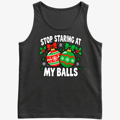 Stop Staring at My Balls-Men's Tank Top-Black