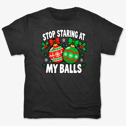 Stop Staring at My Balls-Unisex Heavyweight T-Shirt-Black