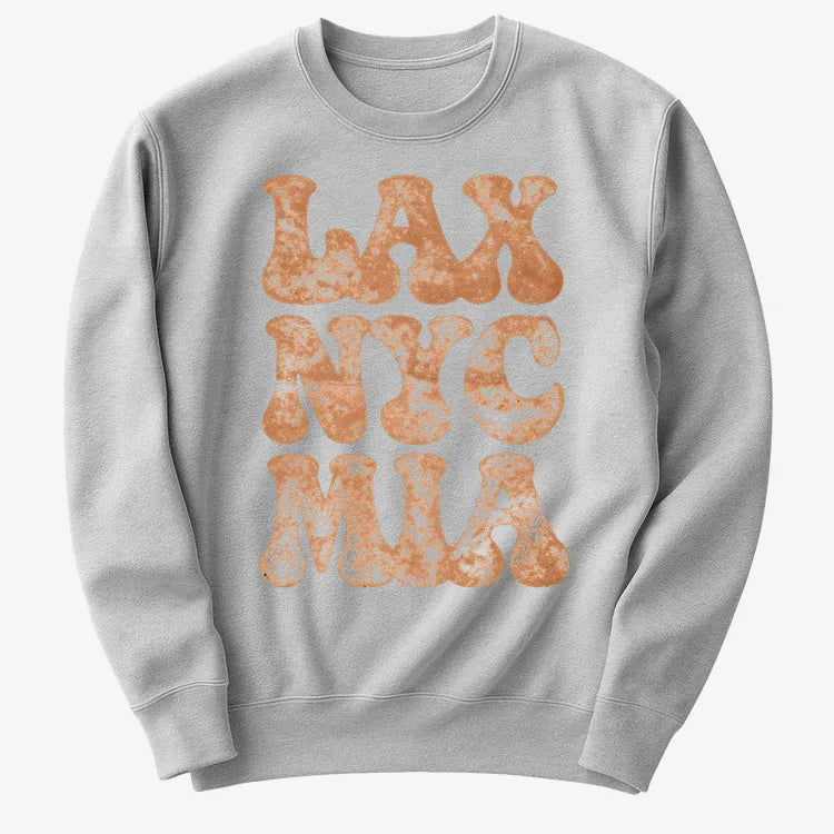 Bagoly Bold Retro Typography-Sweater-Gray Heather