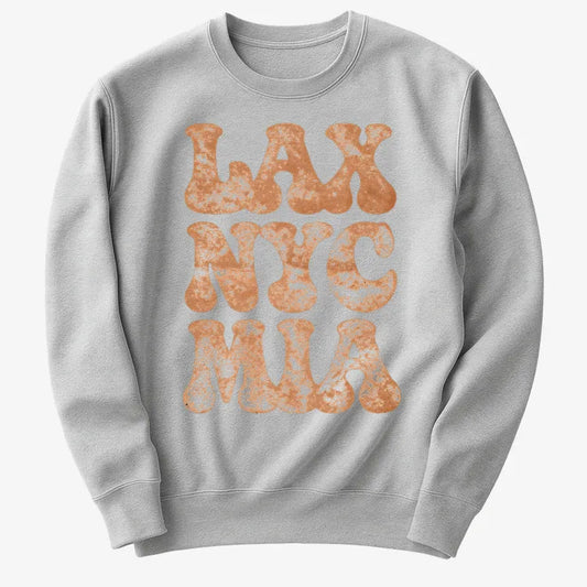 Bagoly Bold Retro Typography-Sweater-Gray Heather