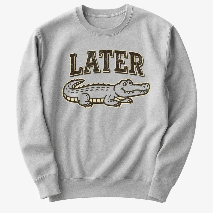 Later Alligator-Sweater-Gray Heather