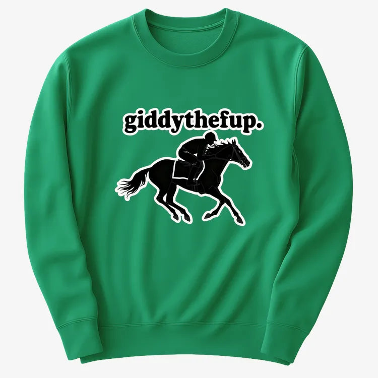 Giddythefup-Sweater-Green