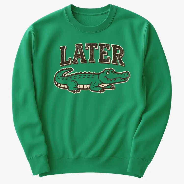 Later Alligator-Sweater-Green