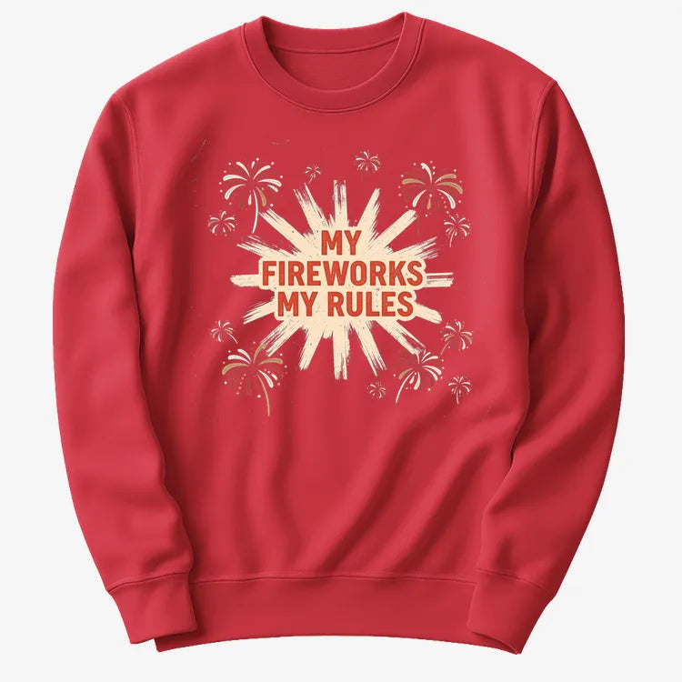 My Fireworks My Rules-Sweater-Red