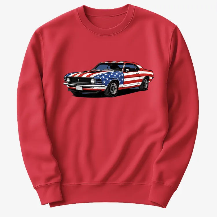 American Muscle Car Pride-Sweater-Red