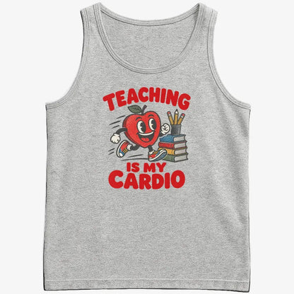 Teaching Is My Cardio-Men's Tank Top-Gray Heather