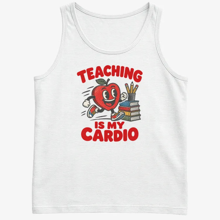Teaching Is My Cardio-Men's Tank Top-White