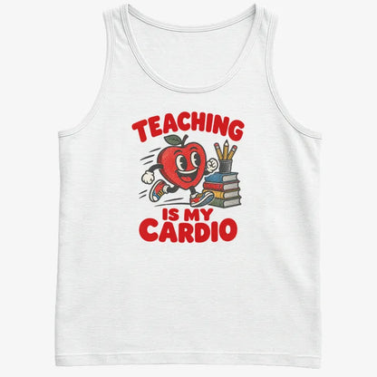 Teaching Is My Cardio-Men's Tank Top-White