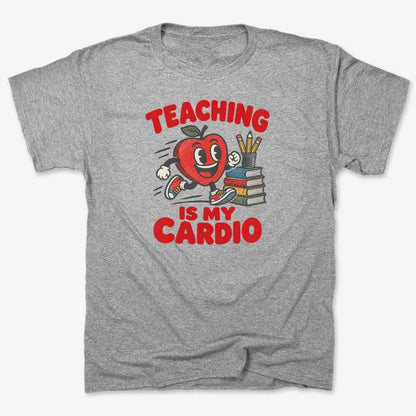 Teaching Is My Cardio-Unisex Heavyweight T-Shirt-Heather Gray