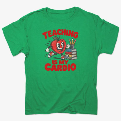 Teaching Is My Cardio-Unisex Heavyweight T-Shirt-Kelly Green Heather