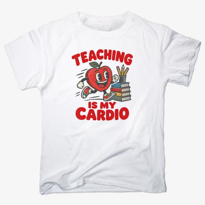 Teaching Is My Cardio-Unisex Heavyweight T-Shirt-White
