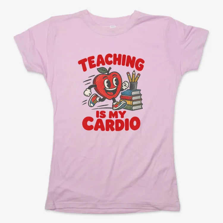 Teaching Is My Cardio-Women's T-Shirt-Soft Pink