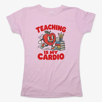 Teaching Is My Cardio-Women's T-Shirt-Soft Pink