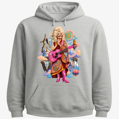 The Persistence of Dali-dolly-dalai-Hoodie-Gray Heather
