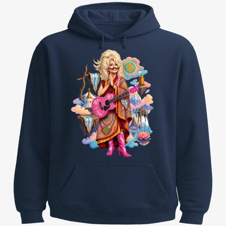 The Persistence of Dali-dolly-dalai-Hoodie-Navy Blue