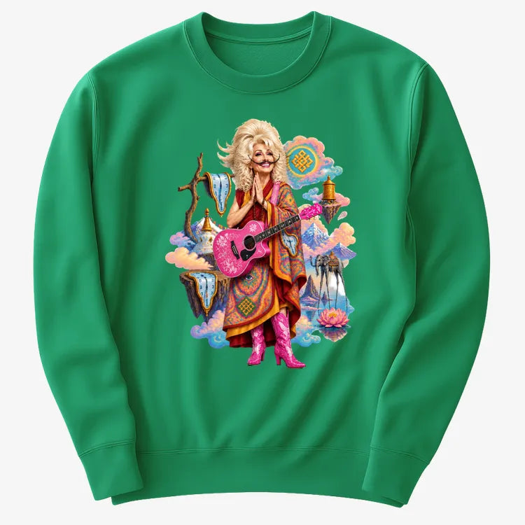The Persistence of Dali-dolly-dalai-Sweatshirt-Green