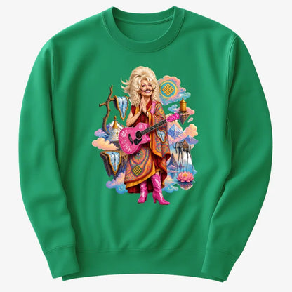 The Persistence of Dali-dolly-dalai-Sweatshirt-Green