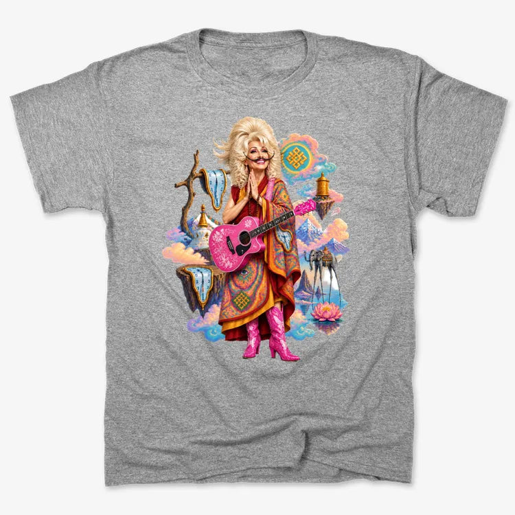 The Persistence of Dali-dolly-dalai-Unisex Heavyweight T-Shirt-Heather Gray