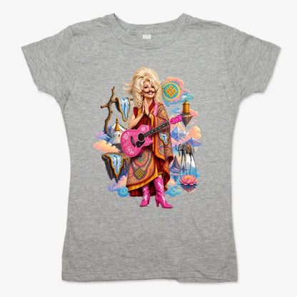 The Persistence of Dali-dolly-dalai-Women's T-Shirt-Gray Granite