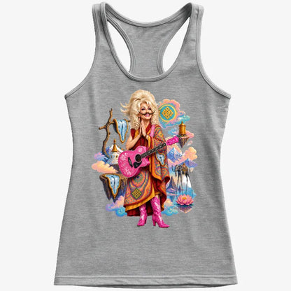 The Persistence of Dali-dolly-dalai-Women's Tank Top-Gray Granite