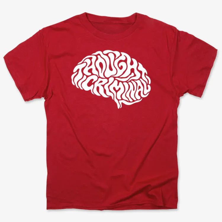 Thought Criminal-Unisex Heavyweight T-Shirt-Red