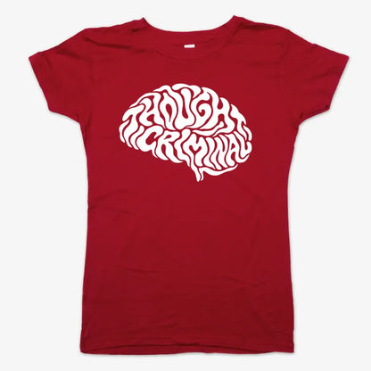 Thought Criminal-Women's T-Shirt-Deep Red