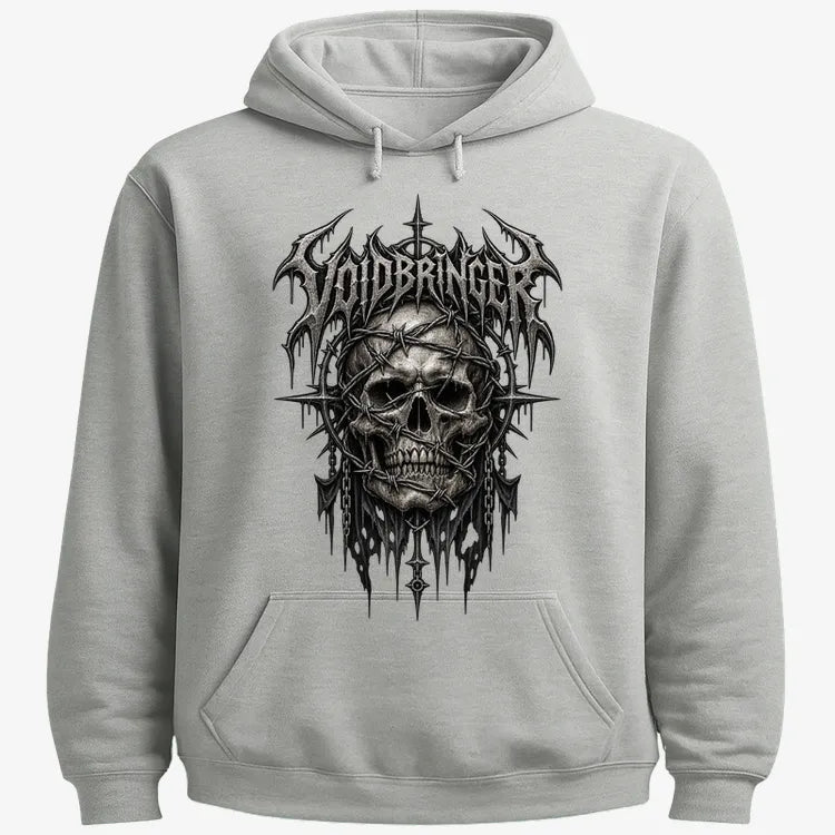 Thrash Legends Skull Battle Jacket Tee-Hoodie-Gray Heather