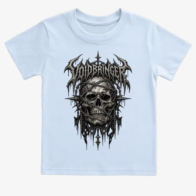 Thrash Legends Skull Battle Jacket Tee-Kids T-Shirt-Blue