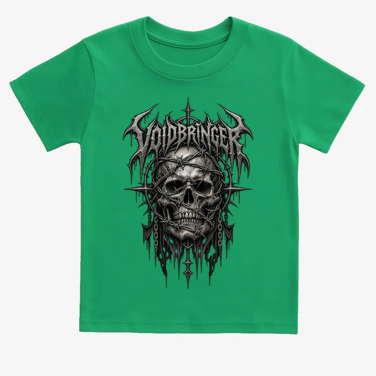 Thrash Legends Skull Battle Jacket Tee-Kids T-Shirt-Green