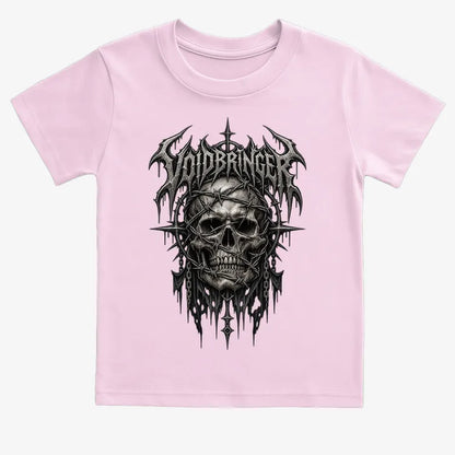 Thrash Legends Skull Battle Jacket Tee-Kids T-Shirt-Pink
