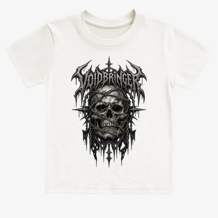 Thrash Legends Skull Battle Jacket Tee-Kids T-Shirt-White