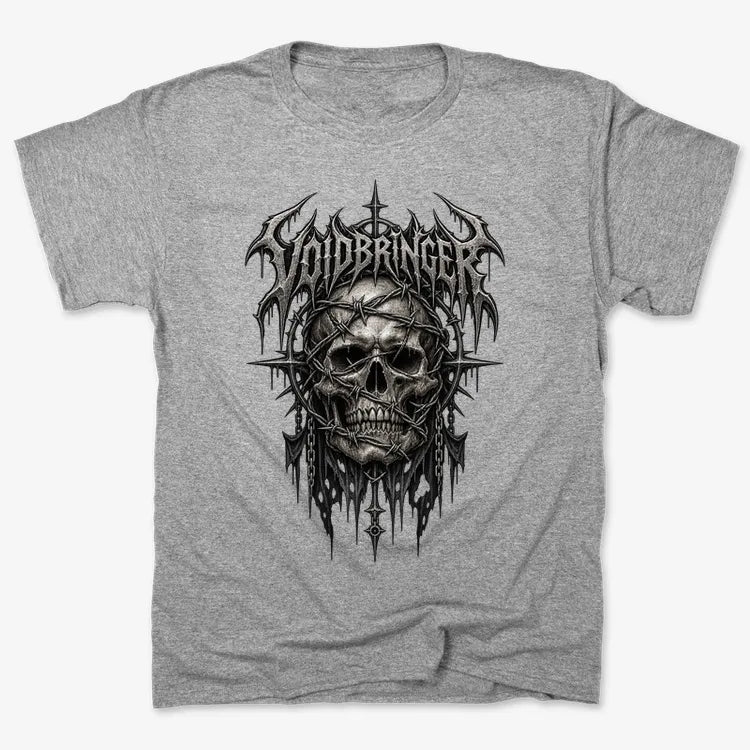 Thrash Legends Skull Battle Jacket Tee-Men's T-Shirt-Gray Heather