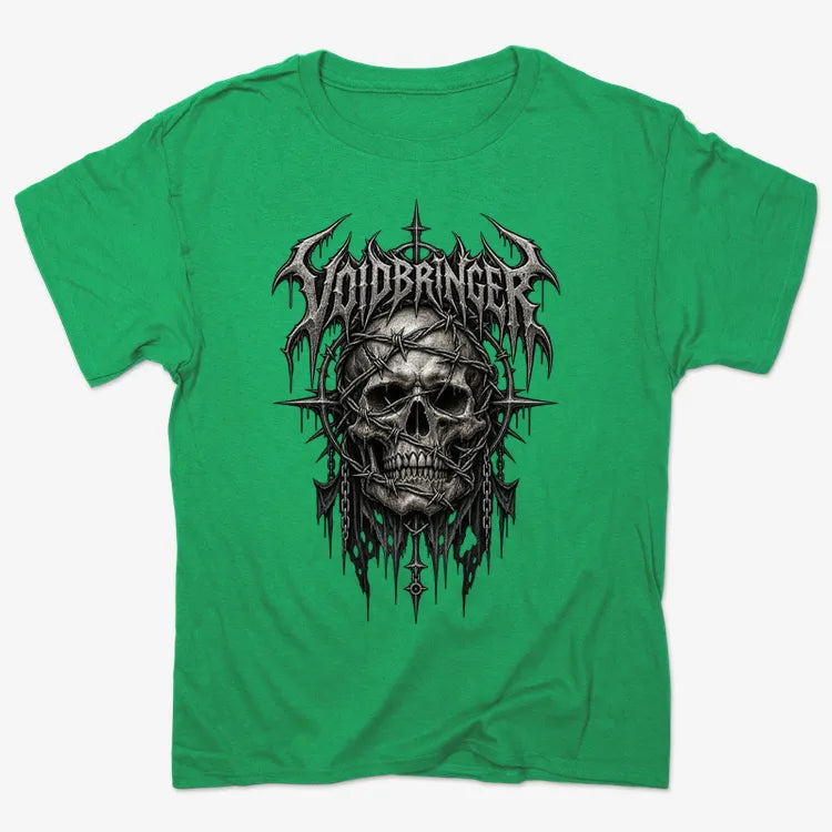 Thrash Legends Skull Battle Jacket Tee-Men's T-Shirt-Kelly Green Heather