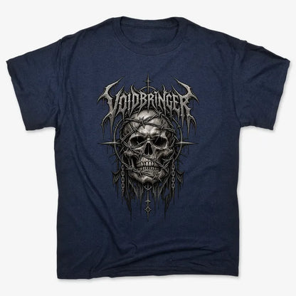 Thrash Legends Skull Battle Jacket Tee-Men's T-Shirt-Navy Blue