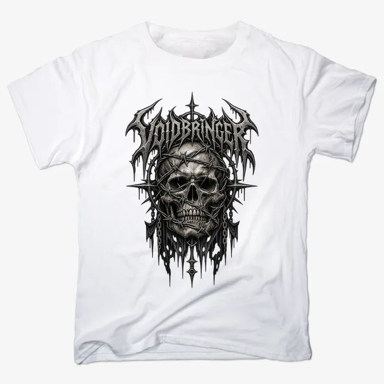 Thrash Legends Skull Battle Jacket Tee-Men's T-Shirt-White