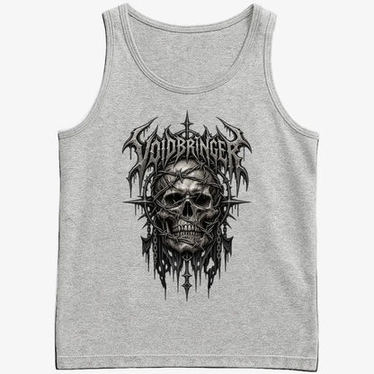 Thrash Legends Skull Battle Jacket Tee-Men's Tank Top-Gray Heather