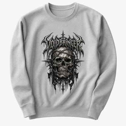 Thrash Legends Skull Battle Jacket Tee-Sweater-Gray Heather