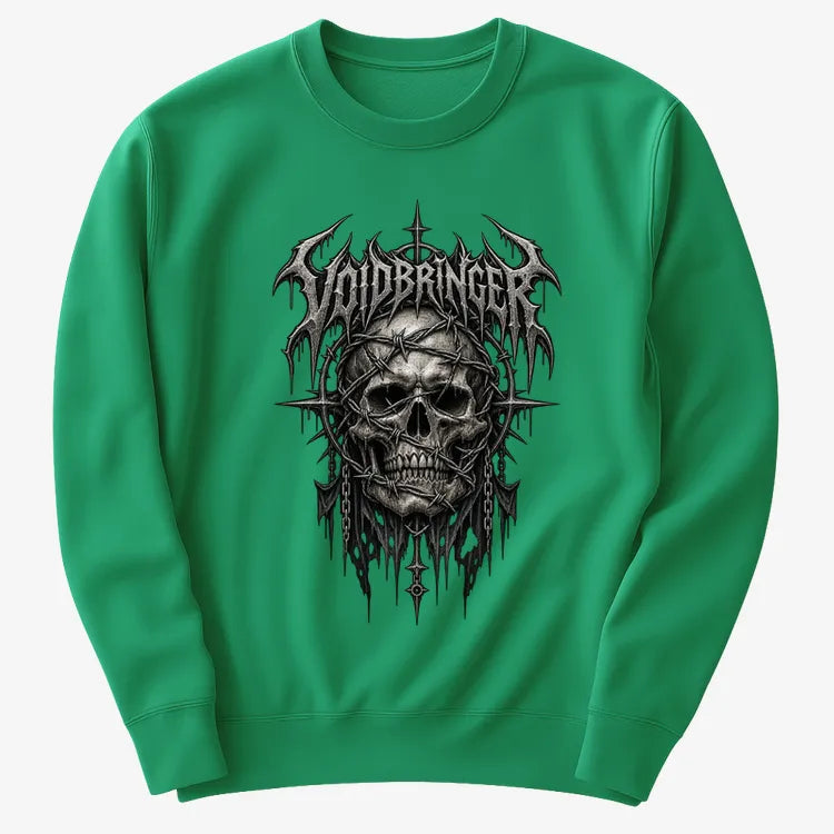 Thrash Legends Skull Battle Jacket Tee-Sweater-Green