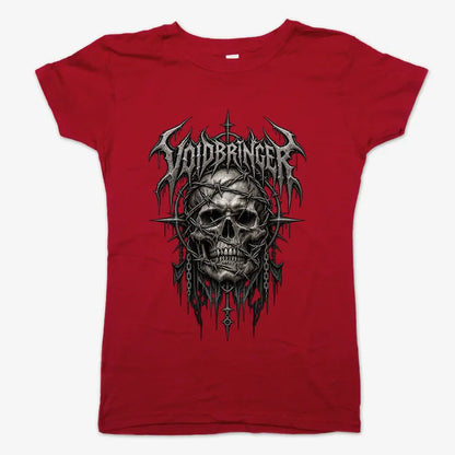 Thrash Legends Skull Battle Jacket Tee-Women's T-Shirt-Deep Red