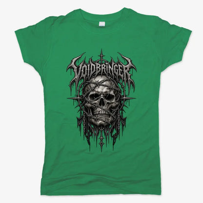 Thrash Legends Skull Battle Jacket Tee-Women's T-Shirt-Lucky Green