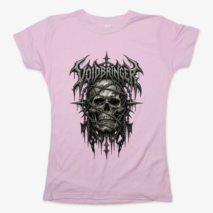 Thrash Legends Skull Battle Jacket Tee-Women's T-Shirt-Soft Pink