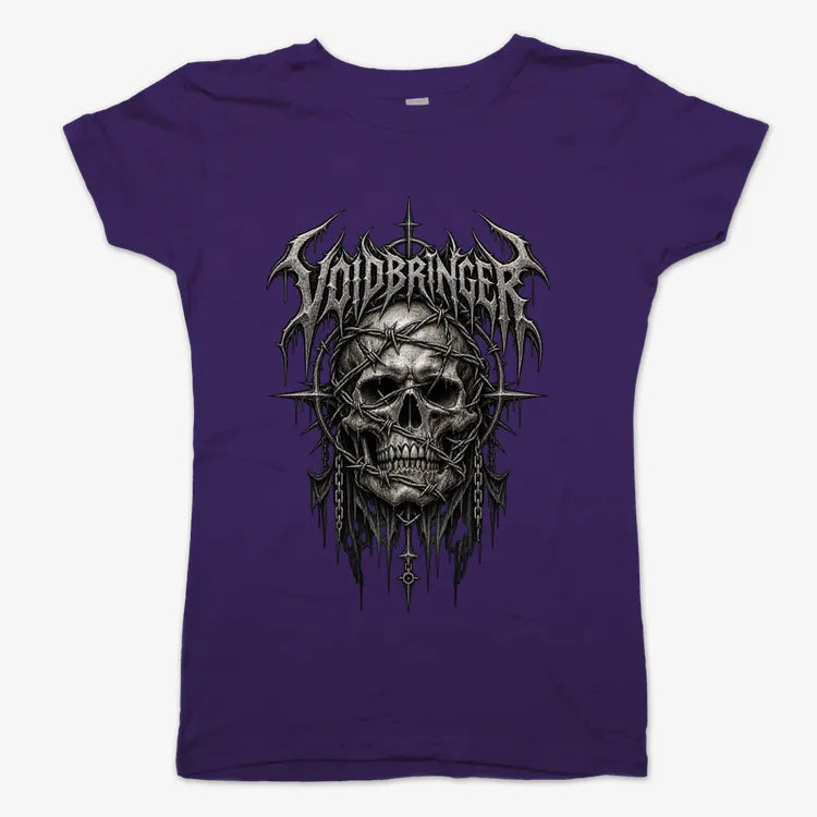 Thrash Legends Skull Battle Jacket Tee-Women's T-Shirt-Violet
