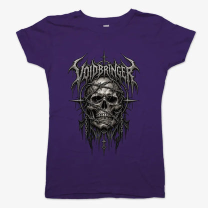Thrash Legends Skull Battle Jacket Tee-Women's T-Shirt-Violet