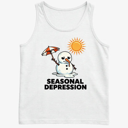 Seasonal Depression Melting Snowman