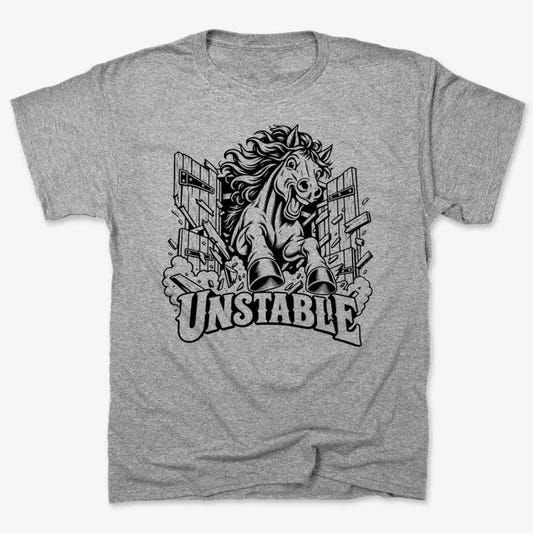 Unstable-Unisex Heavyweight T-Shirt-Heather Gray