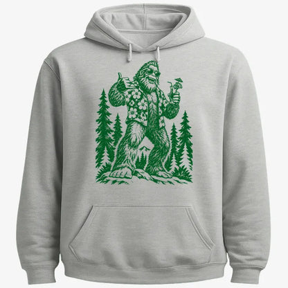 Vacay Bigfoot Among the Trees-Hoodie-Gray Heather