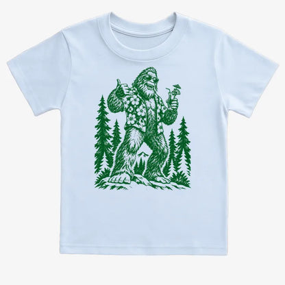 Vacay Bigfoot Among the Trees-Kids T-Shirt-Blue